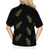 LA LEELA Women's Beach Hawaiian Short Sleeve Blouse Shirt S Squid Ink AD589 - 2 of 3