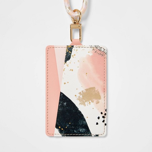 CARDHOLDER WITH STRAP in pink