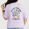 S.W.Smiley Plant Dreams Grow Joy - Women's Garment Dyed Graphic T-Shirt - 3 of 4