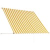 vidaXL Yellow and White Retractable Awning – Versatile Weather-Resistant Outdoor Cover for Windows, Terraces – UV-Resistant Fabric Sturdy Steel Frame - 4 of 4