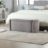 CAVINAS Modern Pull-Open Top Corduroy Ottoman Bench,Upholstered Oval Storage Ottoman for Living Room,Bedroom - 2 of 4