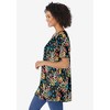 Woman Within Plus Size Mixed Print Henley Tunic - 4 of 4
