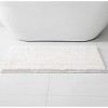 Home Mart Goods 2 Piece Set White Soft Cozy Plush Chenille Bath Mat Bathroom Rug - 2 of 4