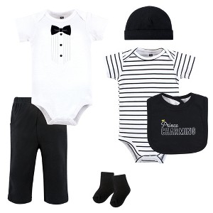 Hudson Baby Infant Boy Cotton Layette Set, Prince Charming Tux - 1 of 4