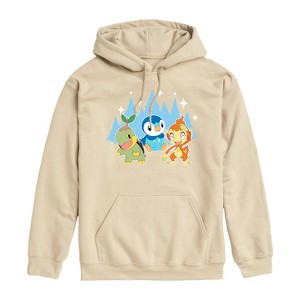 Men's - Pokémon - Sinnoh Winter Group Graphic Fleece Pullover Hoodie - 1 of 3