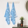 Unique Bargains 100% Cotton Cartoon Pattern Highly Absorbent Quick Dry Bath Towel 2 Pcs - 4 of 4