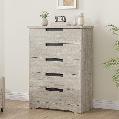 Jojoka 5 Drawer Dresser for Bedroom,Grey