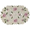 Jiallo Lilac Cottage Rose Embroidered Cutwork Placemat, 11 by 17 inch Table Linen Decor, Water Resistance, Machine Wash safe - 2 of 4
