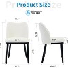 Upholstered Fabric Dining Room Side Chairs, Chair for Dining Room with Padded Seat and Wood Legs - 2 of 4