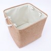REGALWOVEN Shelves Closet Square Fabric Collapsible Storage Basket Bin with Handle 2 Pcs - 3 of 4