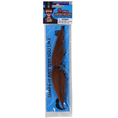 Forum Novelties Shape It 6 Ways Brown Moustache Costume Accessory