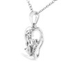 Haus of Brilliance Silver Diamond Accent Mom with Heart Pendant Necklace - 3 of 4