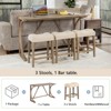 Aukfa 4-Piece Bar Table Set with Built-In Power Outlet & 3 Padded Stools，for Living Room, Dining Room, Game Room - 4 of 4