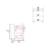 Gulches Mobile Kitchen Cart with Casters, Open Shelves, Drawer & Cabinet Storage, White, Compact Design - 3 of 4