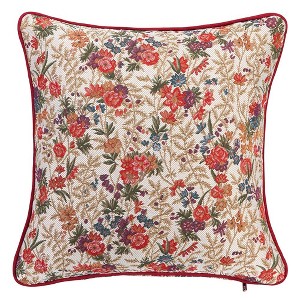 Signare USA V&A Flower Meadow Tapestry Pillowcase/Cushion Cover 18 x 18 Inch - 1 of 4