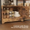 5-Tier Coffee Bar with Shelves, Bakers Rack w/Storage Cabinet, Bookshelves Storage Organizer, Display Standing Shelf Unit for Living Room - 4 of 4