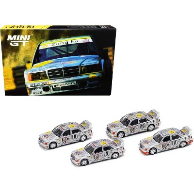 Set of 4 pieces Mercedes Benz 190E 2.5-16 Evolution II Guia Race of Macau (1992) 1/64 Diecast Model Cars True Scale Miniatures