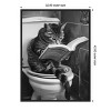 Amanti Art Literary Litter Box Cat by Niky Rahner Framed Canvas Wall Art - 3 of 4