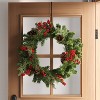 28" Mixed Greenery and Cedar with Pinecones and Red Berries Artificial Christmas Wreath Green - Wondershop™: Unlit, Indoor/Outdoor Use - 2 of 3