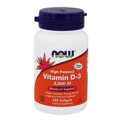 NOW Foods High Potency Vitamin D3 2000 IU  -  240 Count