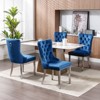 NicBex Modern Tufted Velvet Dining Chairs Set of 2, Comfy Upholstered Kitchen Side Chairs with Chrome Metal Legs & Nailhead Trim - 4 of 4