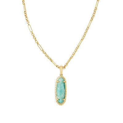 Kendra Scott Eva Small 14k Gold Over Brass Amazonite Long Pendant