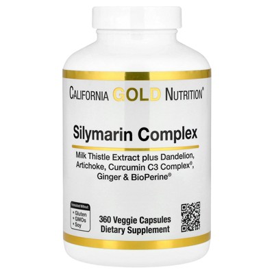 Silymarin Liver Health Complex, Milk Thistle Extract with Curcumin, Artichoke, Dandelion, Ginger, Black Pepper, Synergistic Liver Detox & Cleanse