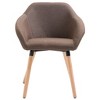 vidaXL Dining Chairs 4 pcs Brown Fabric - 4 of 4
