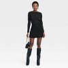 Women's Slim Fit Long Sleeve Ribbed Boat Neck T-Shirt - A New Day™ - 3 of 4