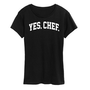 Women's - Instant Message - Yes Chef Collegiate Short Sleeve Graphic T-Shirt - 1 of 4