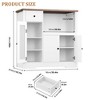 Microwave Cabinet with Storage - Buffet Cabinet Sideboard with 3 Doors, 1 Drawer, Adjustable Shelves, for Kitchen, Dining Room, Living Room, Hallway - 4 of 4