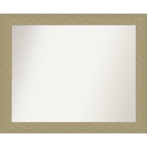 32" x 26" Non-Beveled Mosaic Gold Wall Mirror - Amanti Art: Modern Rectangle, Polystyrene Frame - 1 of 4