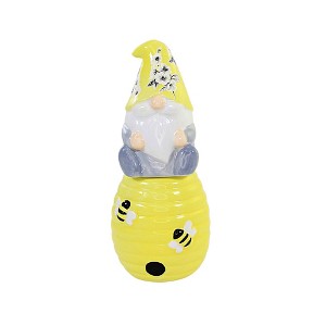 3.0 Inch Bee Gnome Salt & Pepper Set Beehive Flowers Salt And Pepper Shakers - 1 of 3