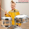 Pyle Kids Drum Set, 3 Piece Beginner Junior Drummer Kit with 13" Bass Drum, - image 3 of 4