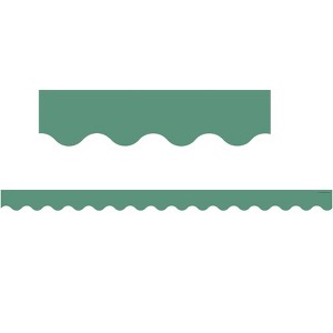 Teacher Created Resources Eucalyptus Green Scalloped Border Trim, 35 Feet (Pack of 6) - 1 of 1
