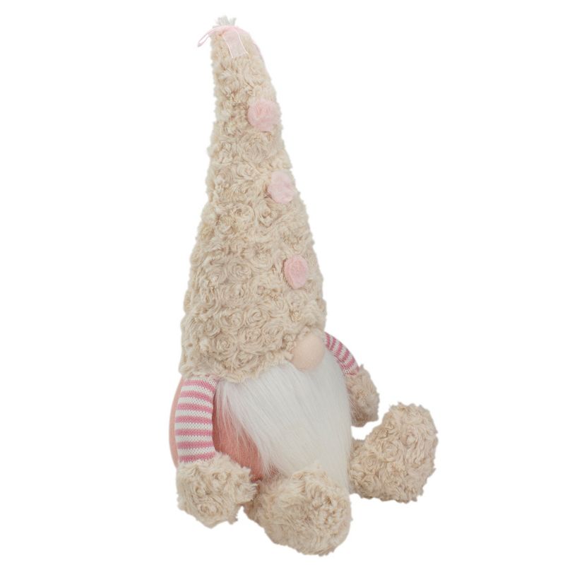 Northlight 18" Pink Striped Sitting Spring Plush Gnome Table Top Figure with Legs, 3 of 6
