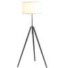 64" - 47" In Mid-Century Adjustable Tripod Chrome/Silver Metal Floor Lamp - 2 of 4