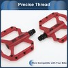 Unique Bargains Cycling Bike Pedal 9/16" Spindle Nylon for Road Mountain BMX MTB Bike Red - 4 of 4