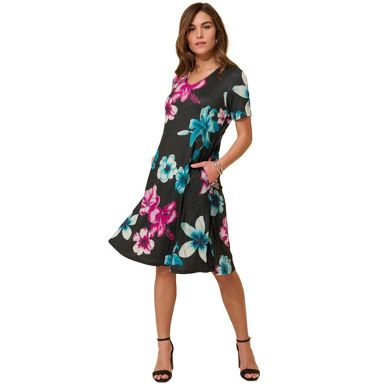 beach knitted dress Knit Dress with Piercing Neckline
