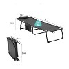2 Pack Face Down Chaise Lounge Chair 5-Position Adjustable Foldable Tanning Chair with Arm Holes, Outdoor Recliner Chair - 2 of 4