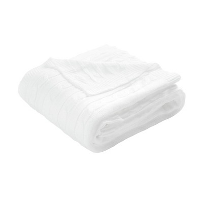 50"x60" Cable Soft Knitted Throw Blanket with Border - Lush Décor