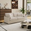 Loveseat/3-seat Sectional Sofa Features a Deep Seat 4 Pillows Corduroy Serpentine Springs Solid Wood Frame Removable Footstool for Living Rooms - 2 of 4