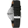 Caravelle designed by Bulova Men's min/Max Quartz Silver Tone Stainless Steel Watch with Black Leather Strap Style: 43A156 - 3 of 4