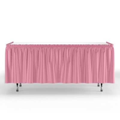 Crown Display 6 Pack Disposable Plastic Tableskirts - 29" X 14 Ft Pink ...