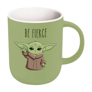 NMR Distribution Star Wars Grogu "Be Fierce" 16oz Cappucino Mug - 1 of 4