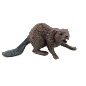 Collectible Wildlife Gifts | Beaver, Castor, Museum Quality, Rubber Animal, Hand Painted, Realistic Toy Figure, Model, Gift,  2 1/2"  CH182 BB113 - 1 of 4