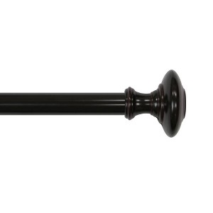 Lumi Home Furnishings 36"x72" Decorative Drapery Single Rod Set with Knob finials Oil Rubbed Bronze - 1 of 4