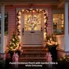 MOEPISY 6 feet Christmas Pink Garland for Front Door with 30 LED Lights with Timer - 3 of 4