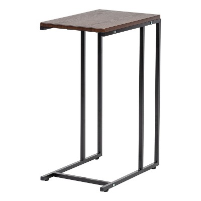 Iris Usa C-shape Wood And Metal Side Accent Table, Large, Brown : Target