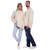 U.S. Apparel Men's & Women's Oversized Crew Neck Cozy Sweatshirt | Ecru - 2 of 4